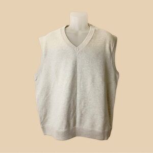 TOMMY Bahama Sweater Vest Cotton Solid Beige Color Size XL